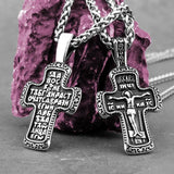 Men's Cross Pendant Necklace Stainless Steel
