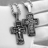 Men's Cross Pendant Necklace Stainless Steel