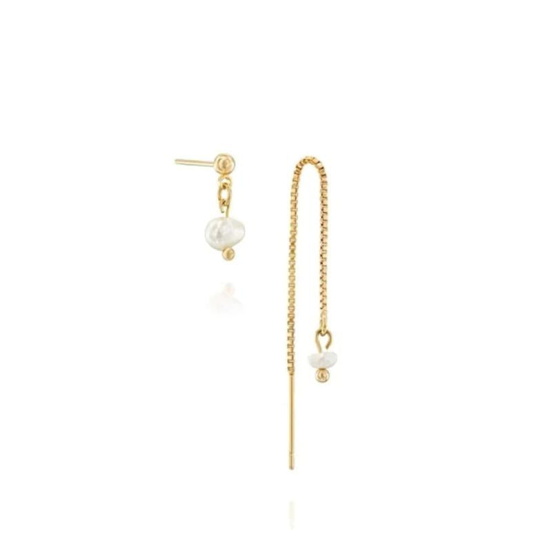 Boho Pearl Beads Pendant Earrings Set Vintage Jewelry Gift