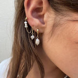 Boho Pearl Beads Pendant Earrings Set Vintage Jewelry Gift
