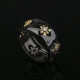 Classic Zircon Shape Ring Two-color Party Jewelry for Women