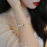 Baroque Freshwater Pearl 14K Filled Charm Bracelet