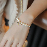 Baroque Freshwater Pearl 14K Filled Charm Bracelet