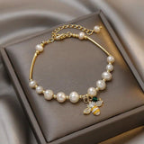 Baroque Freshwater Pearl 14K Filled Charm Bracelet