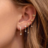 Zircon Star Earrings Set for Women