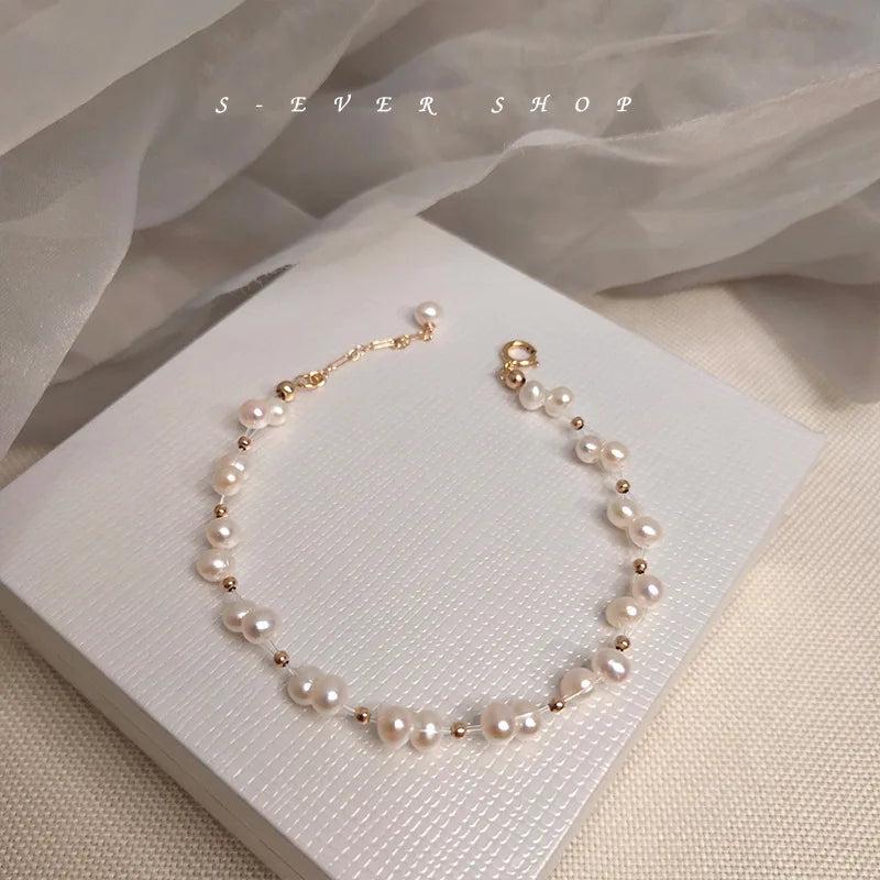 Freshwater Pearl 14K Filled Ladies Bracelet Jewelry For Women