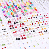 100 Pairs Women Acrylic Crystal Stud Earrings Sets