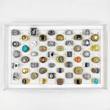 Vintage Square Rings Men Women Antique Mixed Geometry Jewelry Party Accessories
