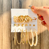 6 Pairs Big Drop Dangle Circle Earrings Set for Women