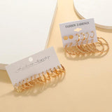 6 Pairs Big Drop Dangle Circle Earrings Set for Women
