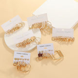 6 Pairs Big Drop Dangle Circle Earrings Set for Women
