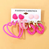 Colorful Geometric Acrylic Drop Earrings Set for Women