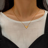 Flower Pendant Necklace Set For Women Stainless Steel
