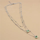 Anslow Bride Wedding Jewelry Set Multilayer Choker Chain Necklace
