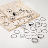 Boho Vintage Ring Set for Women Retro Jewelry