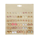 Crystal Pearl Women Earrings Boho Set Geometric Vintage Jewelry