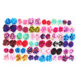 Colorful Resin Rose Flower Stud Earrings Set for Girls Children Jewelry Gift