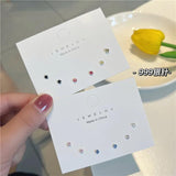 Mini Zircon Ear Set Sterling Silver Invisible Stud Earrings