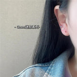 Mini Zircon Ear Set Sterling Silver Invisible Stud Earrings