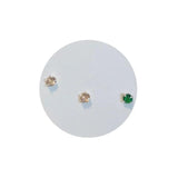 Mini Zircon Ear Set Sterling Silver Invisible Stud Earrings