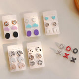 Leopard Flower Pattern Acrylic Earrings for Women