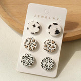 Leopard Flower Pattern Acrylic Earrings for Women