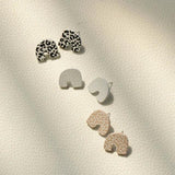 Leopard Flower Pattern Acrylic Earrings for Women