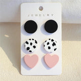 Leopard Flower Pattern Acrylic Earrings for Women