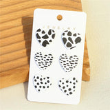 Leopard Flower Pattern Acrylic Earrings for Women