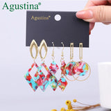 Geometry Acrylic Drop Earrings Set