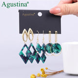 Geometry Acrylic Drop Earrings Set