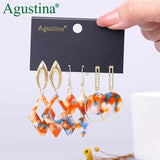 Geometry Acrylic Drop Earrings Set
