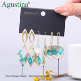 Geometry Acrylic Drop Earrings Set