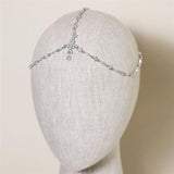 Boho Bridal Head Chain Leaf Forehead Headband Hair Jewelry for Women