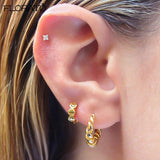 Small Hoop Earrings for Women Metal Circle Tiny Hoops Huggie Ear Jewelry