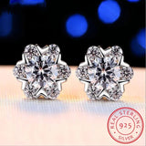 Moissanite Stud Earrings 0.5CT 1CT 925 Sterling Silver D VVS1 Lab Diamond