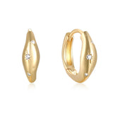 925 Silver Star-shaped Zircon Ear Buckle Earrings