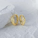 925 Silver Star-shaped Zircon Ear Buckle Earrings
