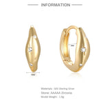925 Silver Star-shaped Zircon Ear Buckle Earrings