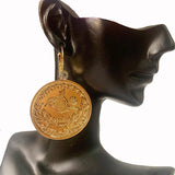 Arabic Totem Coin Earrings for Women