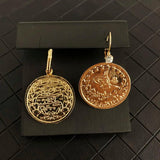 Arabic Totem Coin Earrings for Women