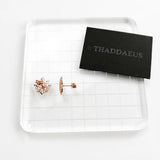 Lotus Rose Stud Earrings, 925 Silver Fine Jewelry for Women Gift