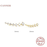 925 Silver Zircon Stud Earrings for Women 20/30mm Gold/Silver Jewelry