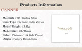 925 Silver Zircon Stud Earrings for Women 20/30mm Gold/Silver Jewelry