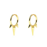Smooth Rivet Earrings 925 Sterling Silver Hoops Pierc