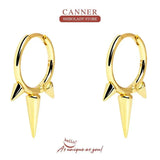 Smooth Rivet Earrings 925 Sterling Silver Hoops Pierc
