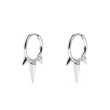Smooth Rivet Earrings 925 Sterling Silver Hoops Pierc