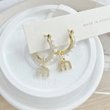Micro Inlaid CZ Drop Earrings Wedding Jewelry for Bridal