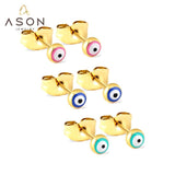 3 Pairs Cat Eyes Round Ball Evil Eye Stud Earrings Set Stainless Steel