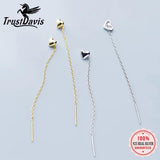 Trustdavis 925 Silver Heart Linked Ear Line For Women